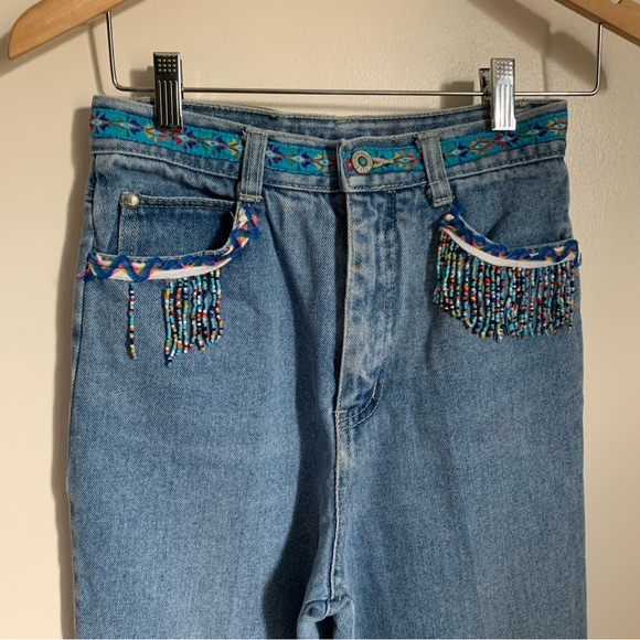 Vintage Gitano Jeans and Shirt Set Western Beaded Youth 9/10 11/12 Stampede - Picture 8 of 13